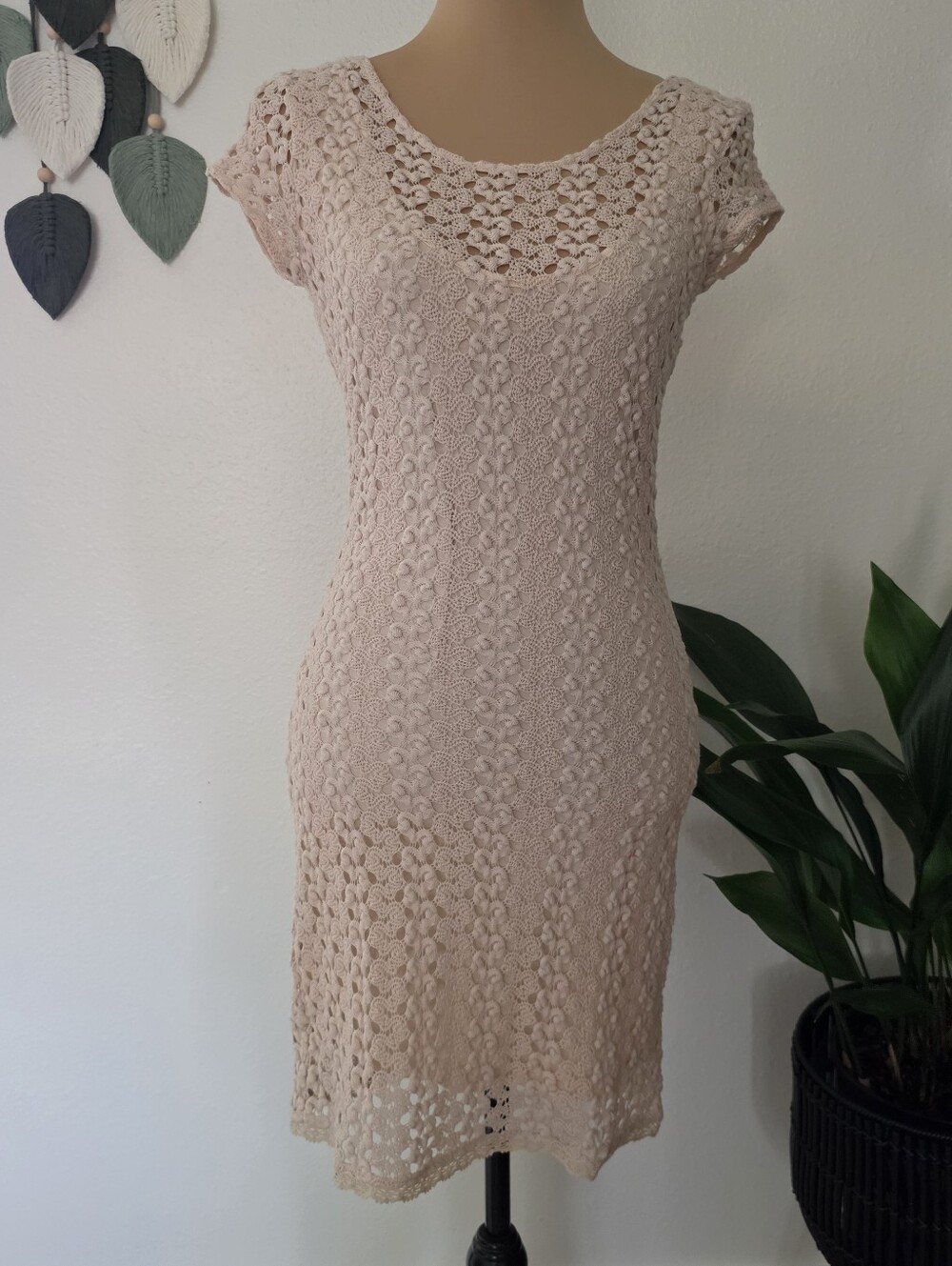 NEW NWT Free People Elegant Cream Crochet Dress - Small